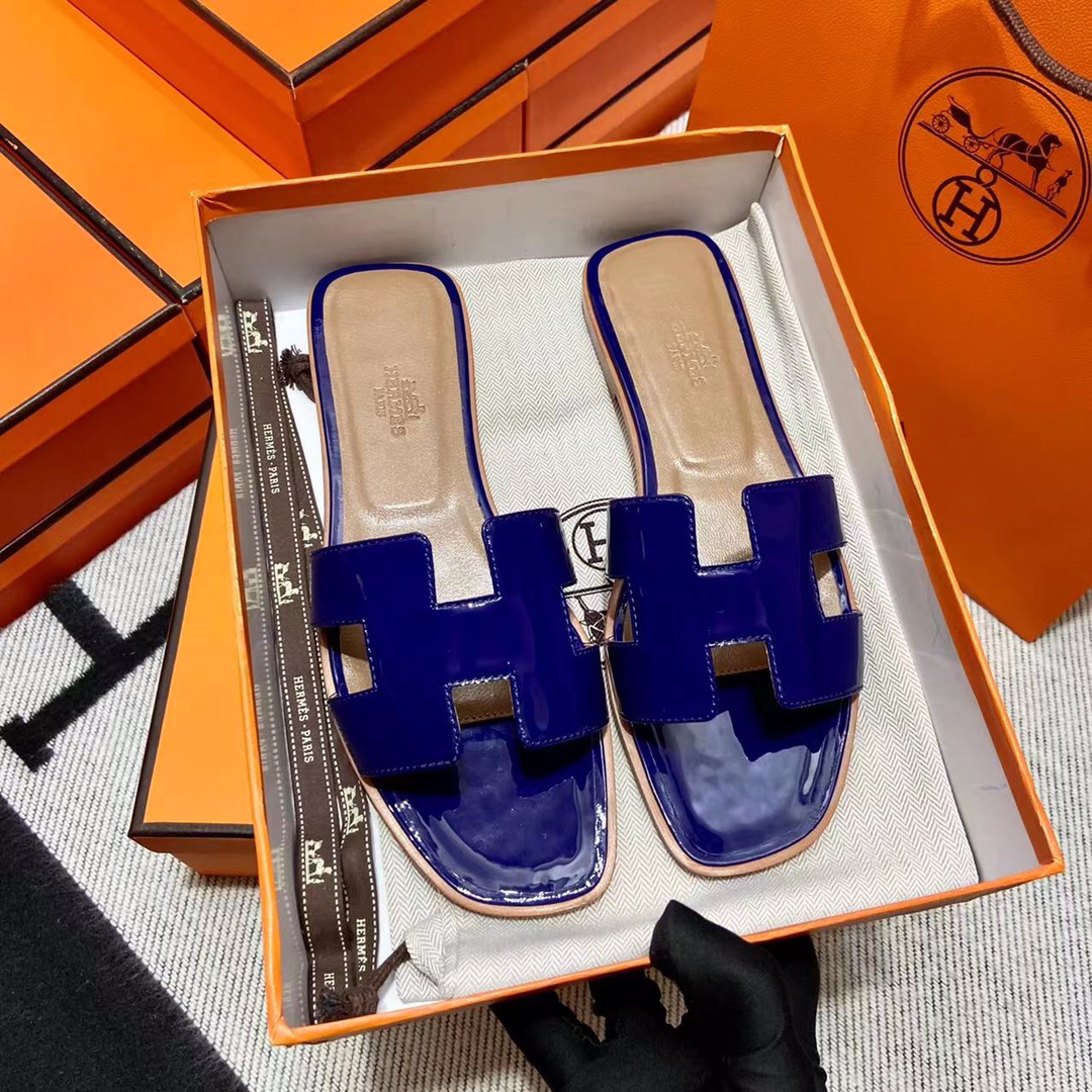 에르메스 올수공 오란 슬리퍼 샌들 페이던트 38